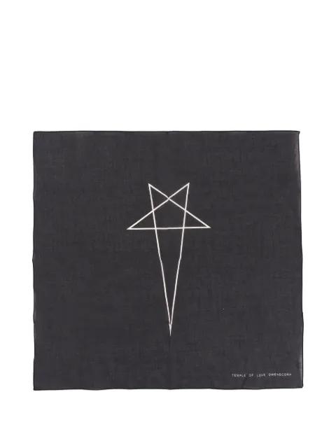 printed scarf by RICK OWENS DRKSHDW