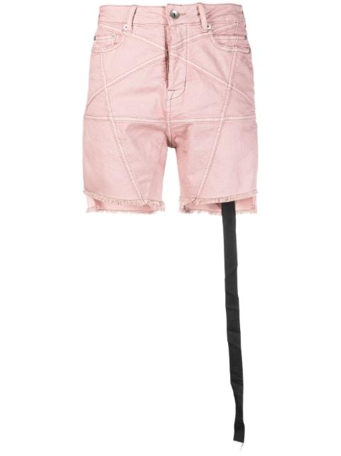 raw-cut denim shorts by RICK OWENS DRKSHDW