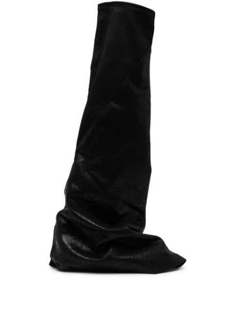 slouchy layered knee-high boots by RICK OWENS DRKSHDW