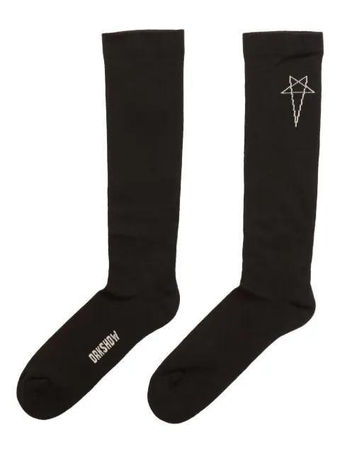 star-embroidered socks by RICK OWENS DRKSHDW