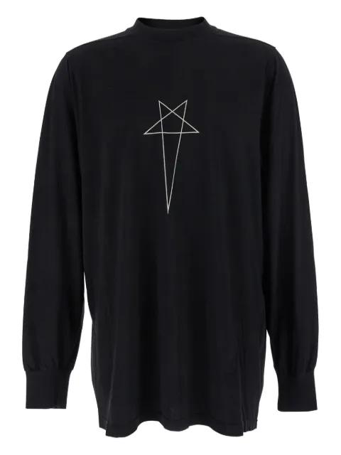 star-print long-sleeve t-shirt by RICK OWENS DRKSHDW