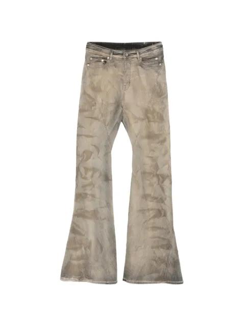 washed bootcut jeans by RICK OWENS DRKSHDW