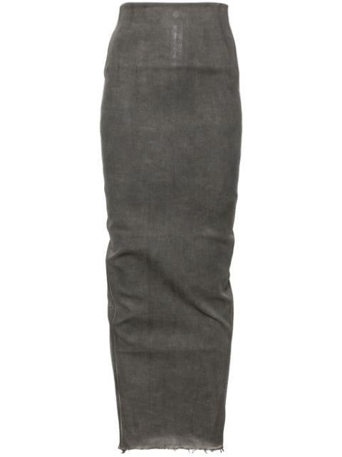 Dirt Pillar maxi pencil skirt by RICK OWENS