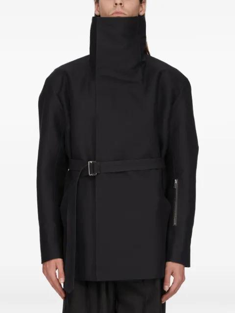 Dracucaban funnel-neck belted jacket by RICK OWENS