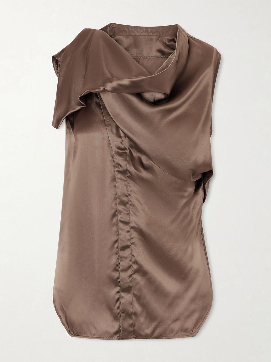Draped satin top by RICK OWENS