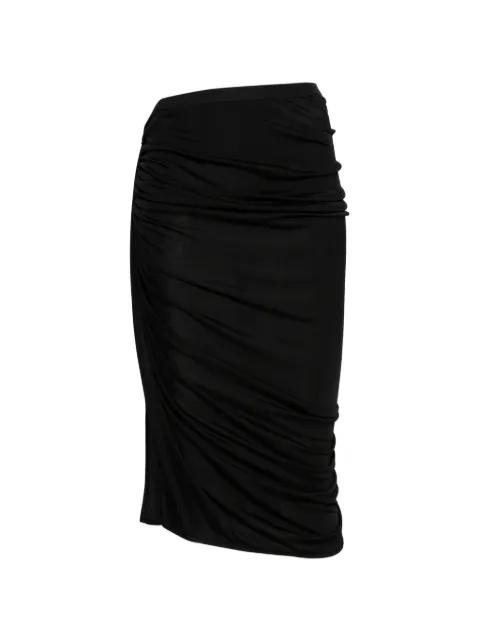 Edfu gathered midi skirt by RICK OWENS