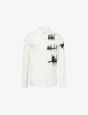 Embroidered Motif Cotton Shirt by RICK OWENS
