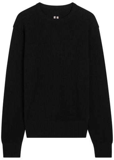 Fisherman ribbed wool jumper by RICK OWENS