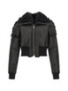 Flight Jacket Cropped shearling-lined bomber jacket by RICK OWENS Flight Jacket Cropped shearling-lined bomber jacket by RICK OWENS