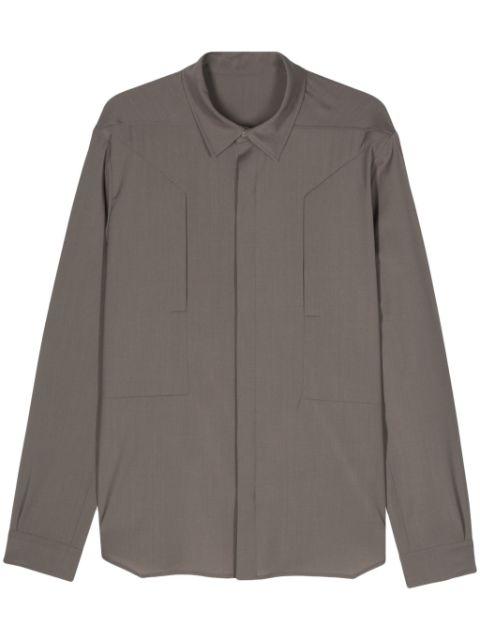 Fogpocket virgin wool shirt by RICK OWENS