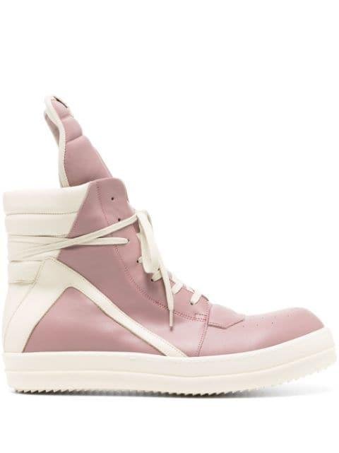 Geobasket high-top leather sneakers by RICK OWENS