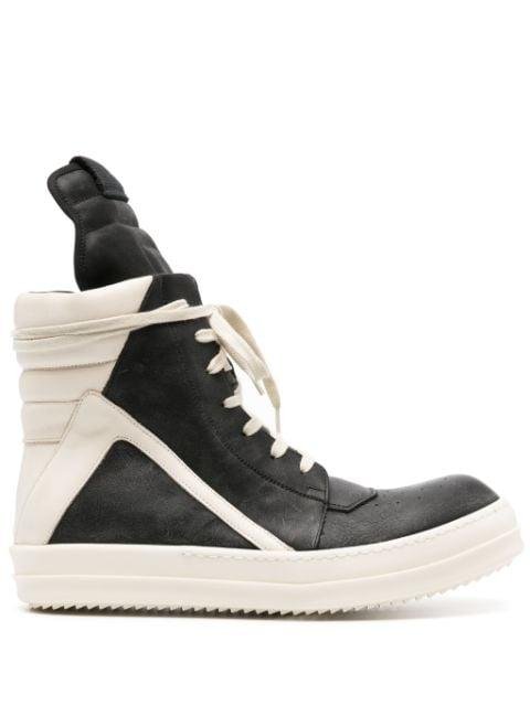 Geobasket high-top leather sneakers by RICK OWENS