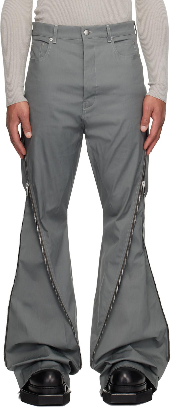 Gray Concordians Bolan Banana Trousers by RICK OWENS