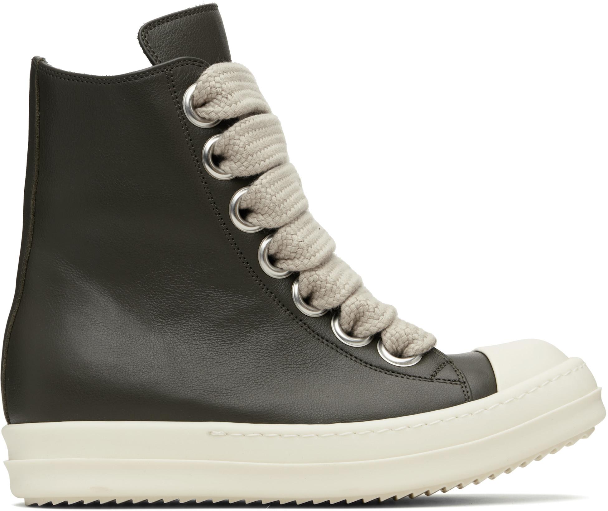 Gray Concordians Jumbolace Sneakers by RICK OWENS