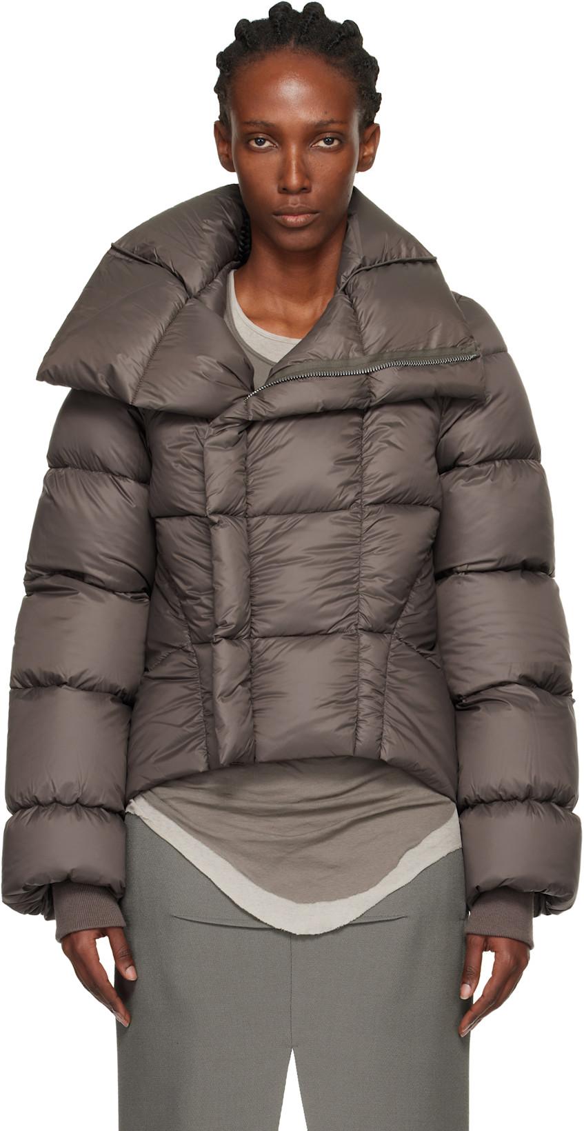 Gray Concordians Naska Duvet Down Jacket by RICK OWENS