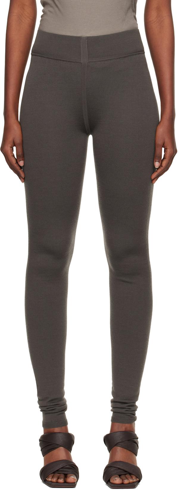 Gray Concordians Runway Leggings by RICK OWENS