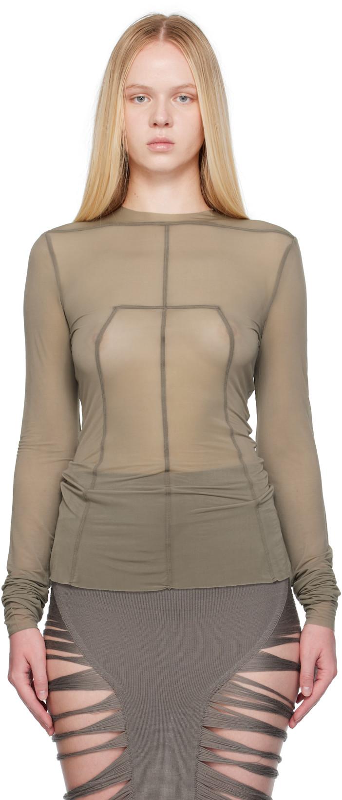 Gray Hollywood Lido Top by RICK OWENS