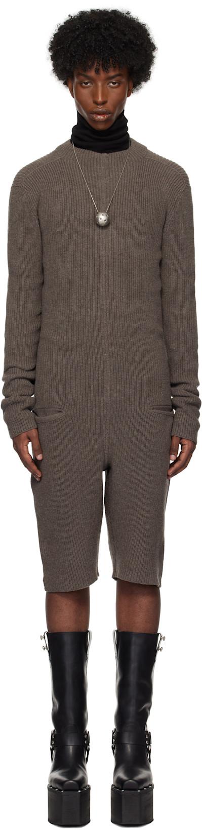 Gray Porterville Headon Jumpsuit by RICK OWENS