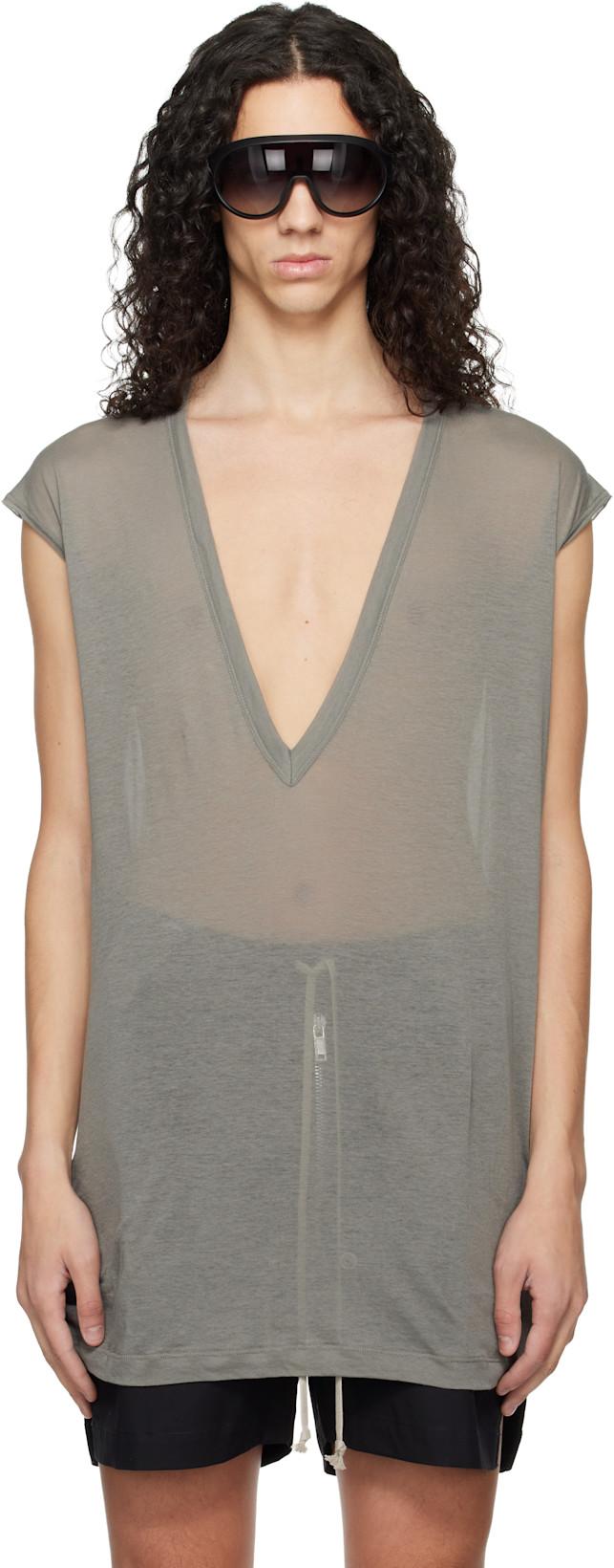 Gray Temple Dylan T-shirt by RICK OWENS