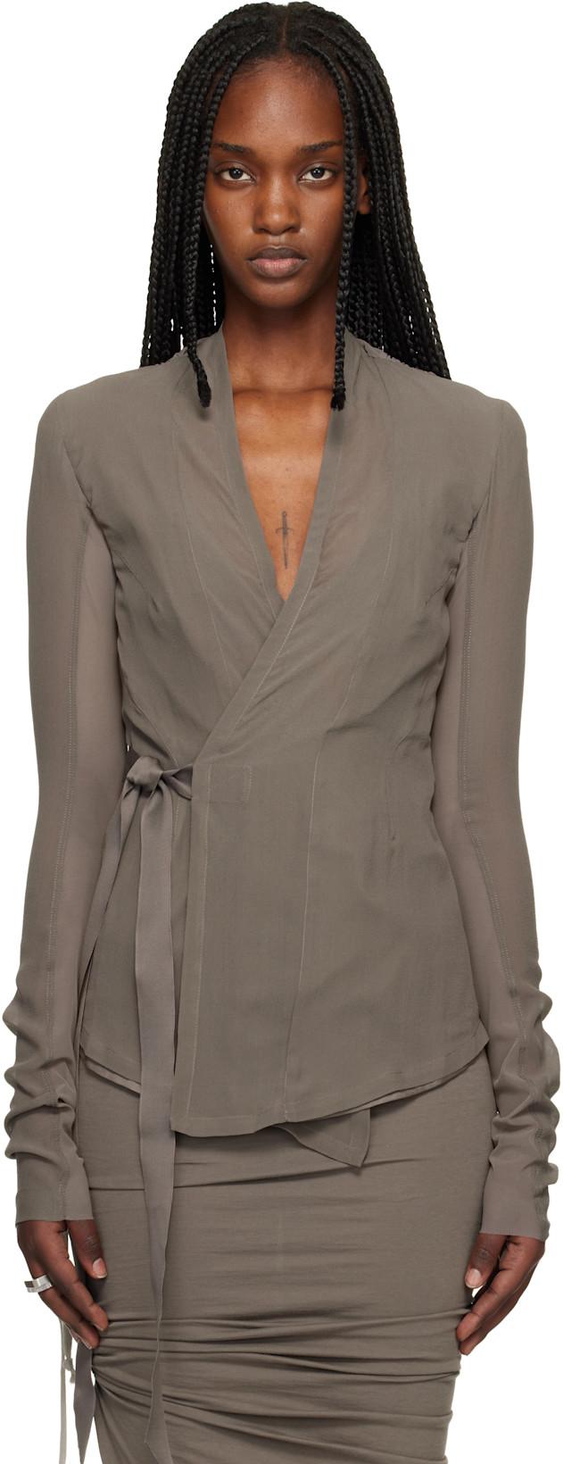 Gray Temple Hollywood Jacket by RICK OWENS
