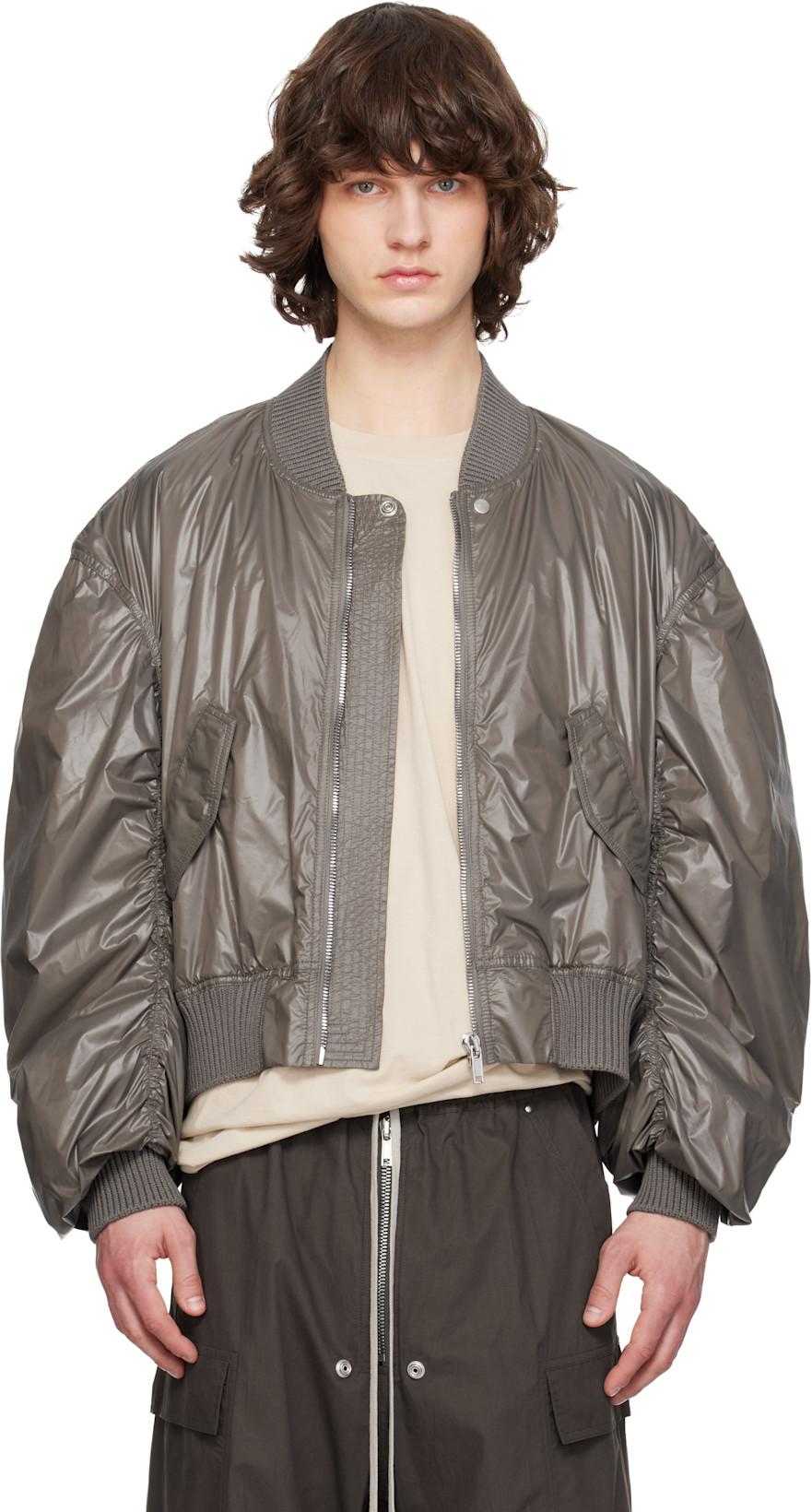 Gray Temple Secchia Flight Bomber Jacket by RICK OWENS