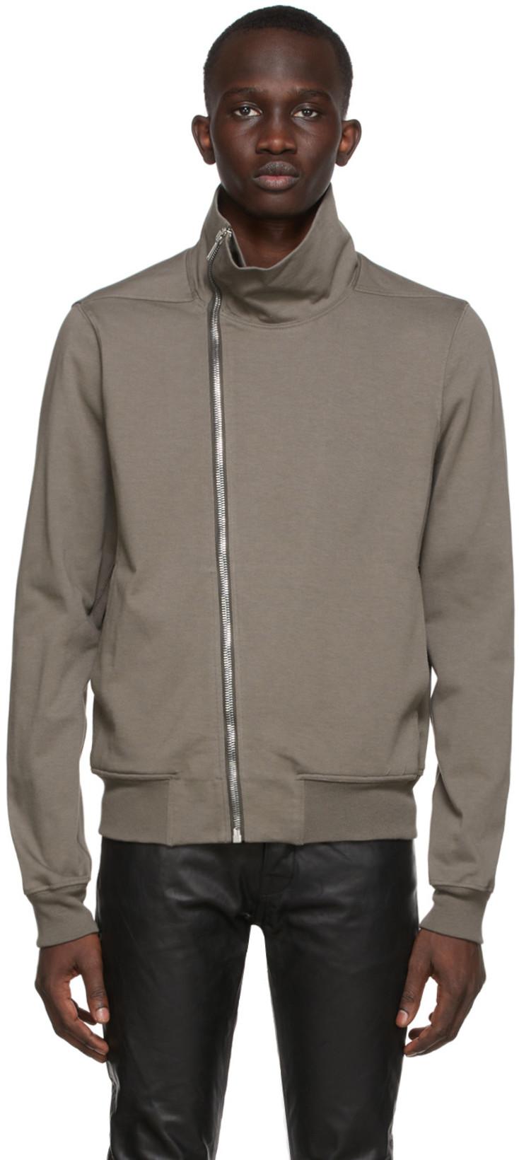 Grey Bauhaus Jogger Track Jacket by RICK OWENS