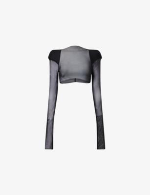 Helm Structured-Shoulder Sheer Top by RICK OWENS