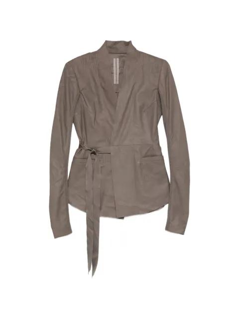 Hollywood tie-fastening V-neck jacket by RICK OWENS