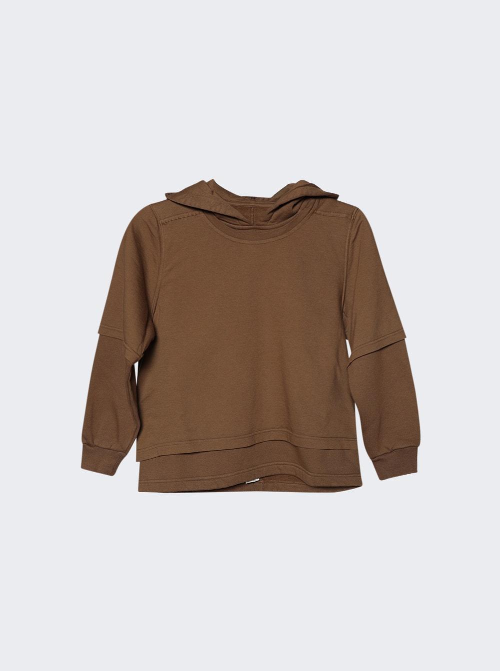 Hoodie Khaki Brown  | The Webster by RICK OWENS