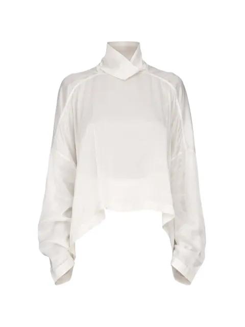 Jumbo high-neck long-sleeve blouse by RICK OWENS