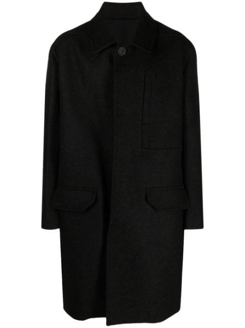 Jumbo virgin wool single-breasted coat by RICK OWENS