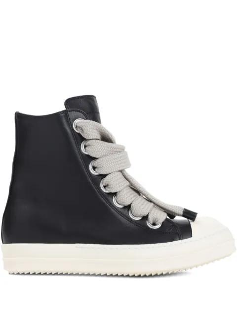 Jumbolace leather high-top sneakers by RICK OWENS