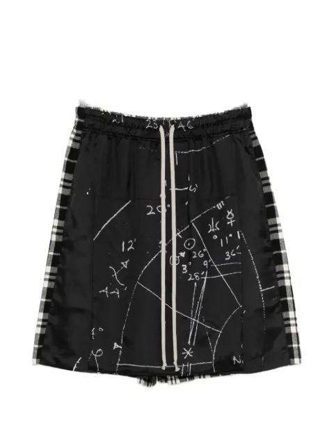 Kiltshorts elasticated-waistband shorts by RICK OWENS