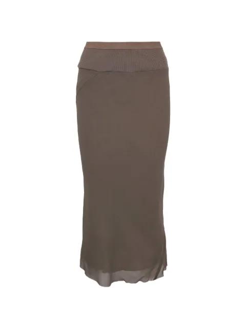 Knee Bias midi skirt by RICK OWENS