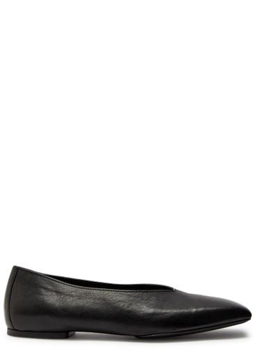 Leather ballet flats by RICK OWENS