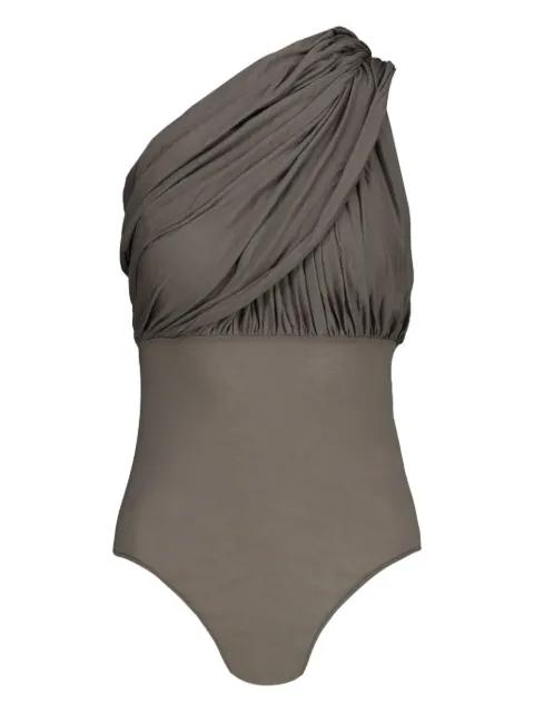 Lido draped asymmetric bodysuit by RICK OWENS