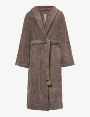 Logo-embellished relaxed-fit cotton-towelling robe by RICK OWENS