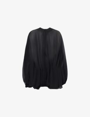 Luxor Sheer Silk Cape by RICK OWENS