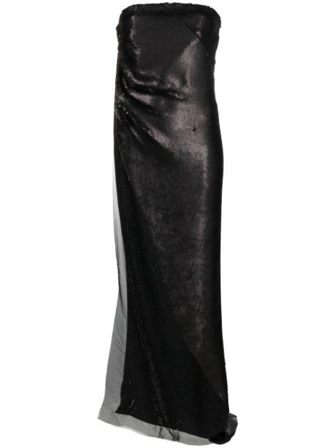 Luxor asymmetric sequinned top by RICK OWENS