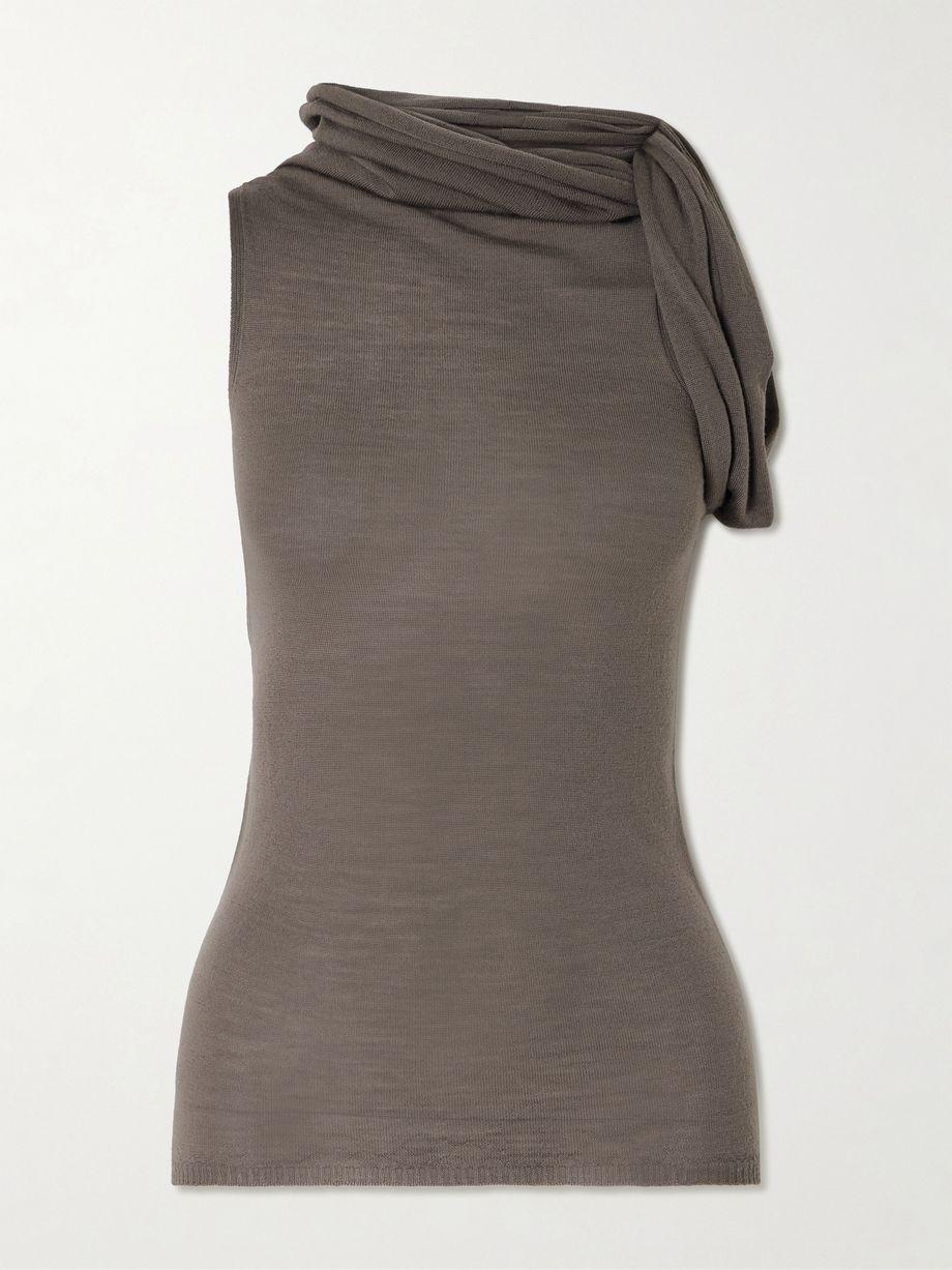 Maglia asymmetric wool top by RICK OWENS