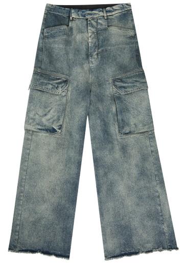 Mastodon Firbanks denim cargo trousers by RICK OWENS