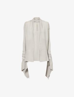 Medium Wrap Asymmetric Wool Cardigan by RICK OWENS