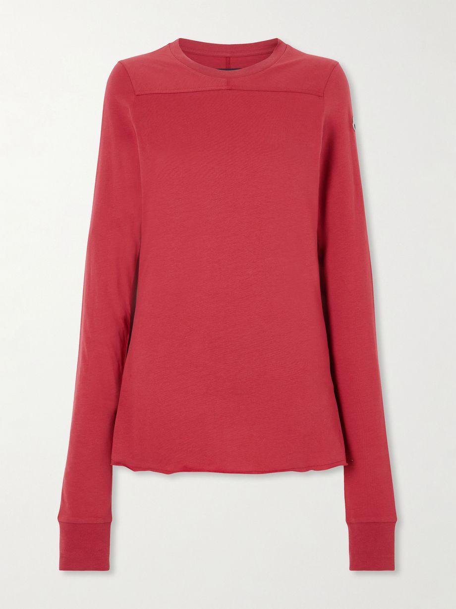 + Moncler Girder appliquéd cotton-jersey T-shirt by RICK OWENS