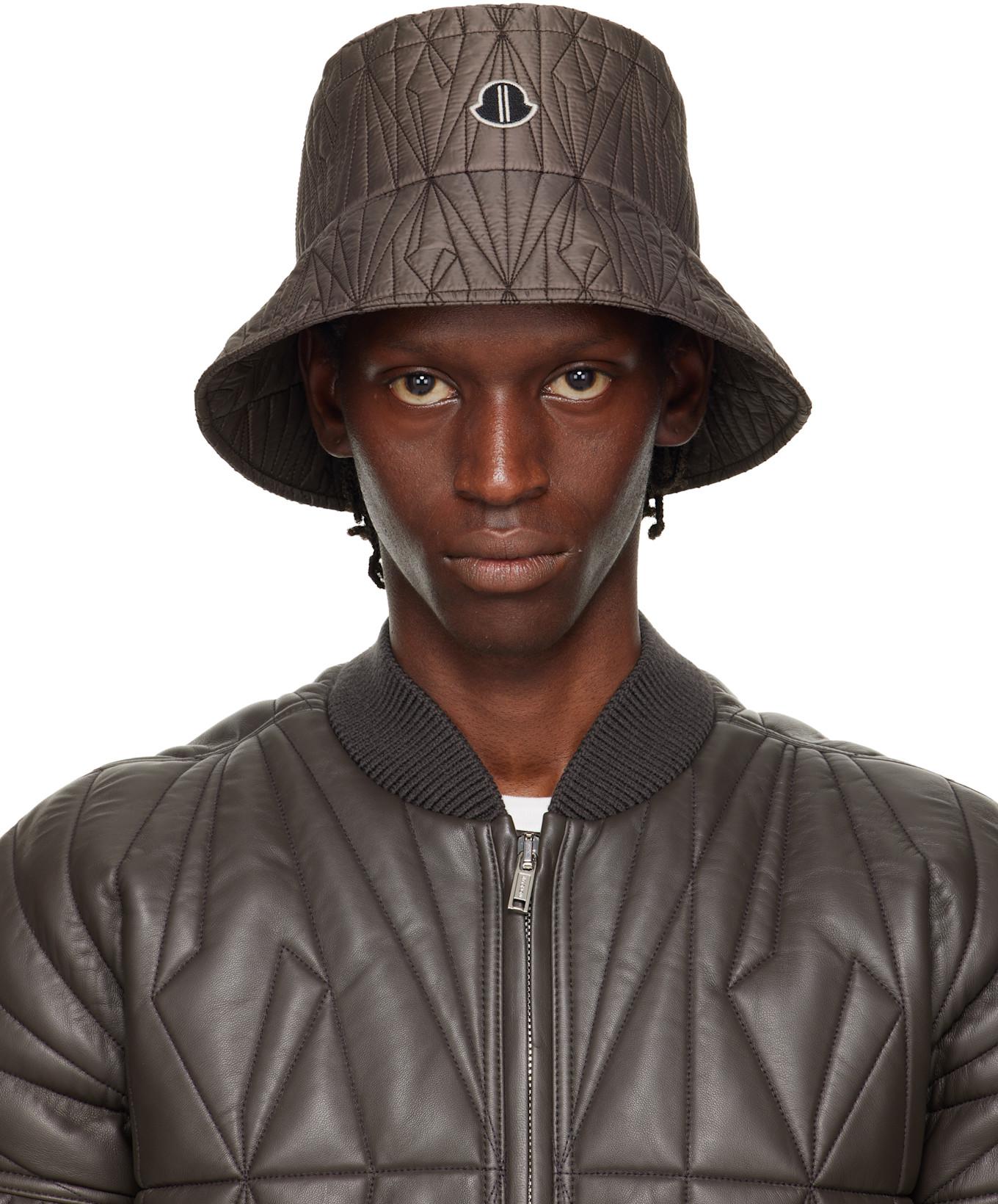 Moncler + Rick Owens Gray Bucket Hat by RICK OWENS