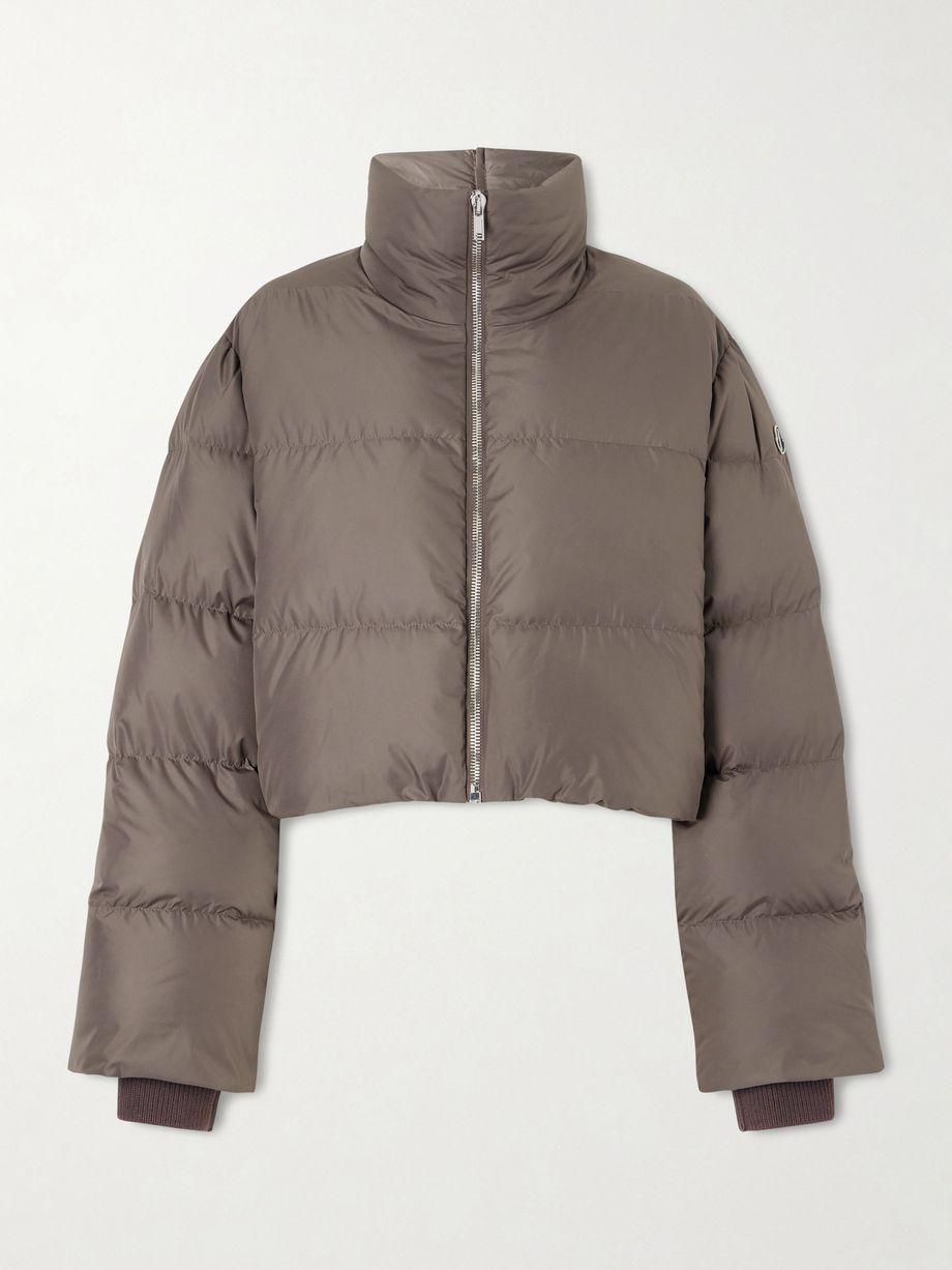 + Moncler cropped appliquéd quilted shell down jacket by RICK OWENS