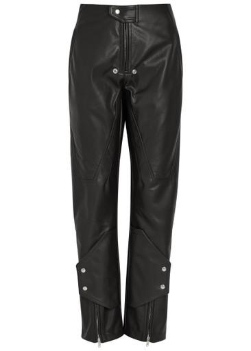 Motopants panelled leather trousers by RICK OWENS