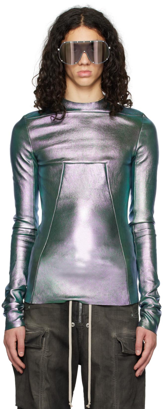 Multicolor Iridescent Long Sleeve T-Shirt by RICK OWENS
