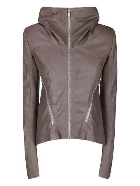 Naska zip-front leather biker jacket by RICK OWENS