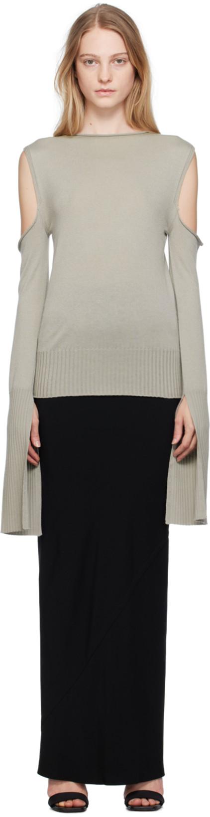 Off-White Cape Sleeve Sweater by RICK OWENS
