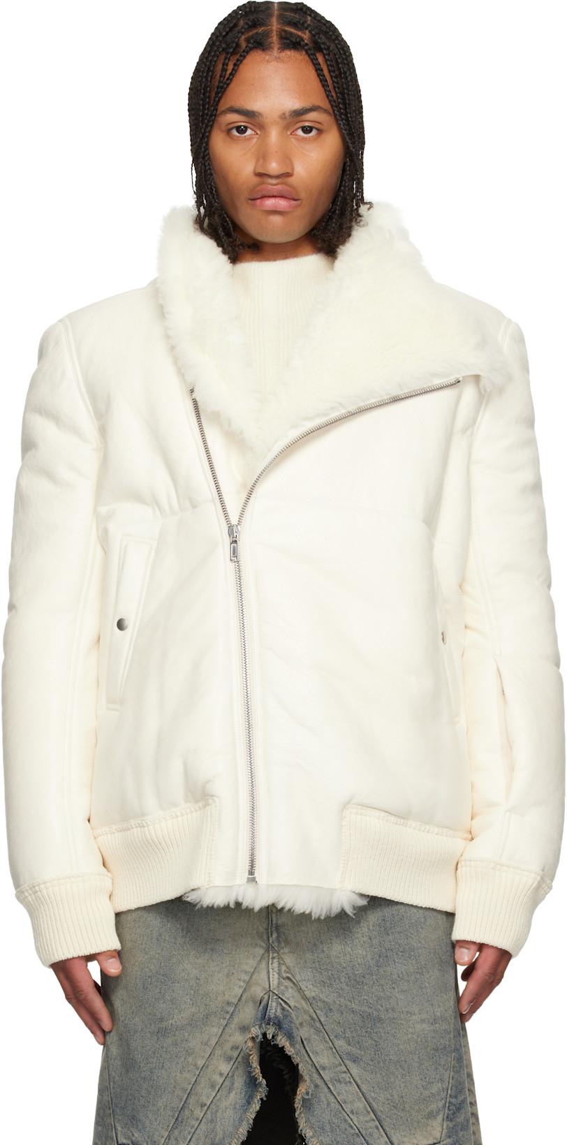 Off-White Concordians Hollywood Flight Shearling Jacket by RICK OWENS